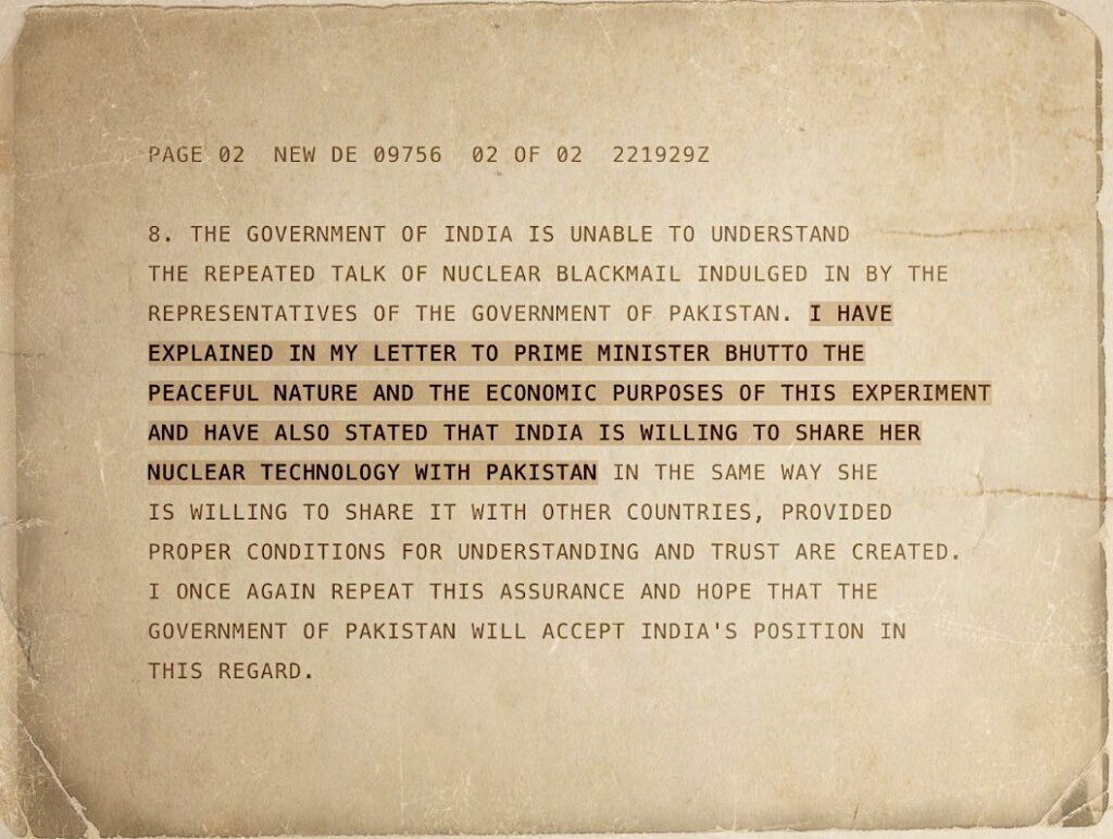 Was Indira Gandhi Really Willing to Share Nuclear Technology with Pakistan?