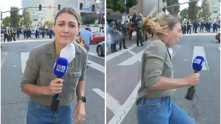 Australian Journalist SHOT in LA Protest— LAPD's War on Media?