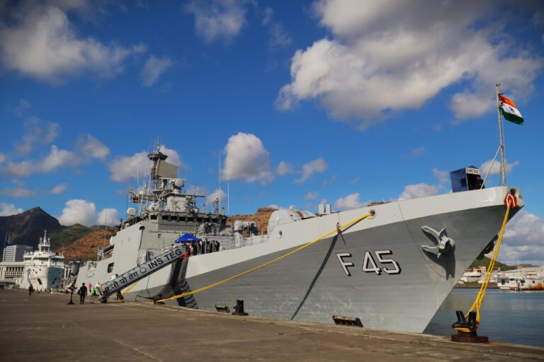 INS Teg Reaches Mauritius to Boost Maritime Security and Combat Illegal Fishing